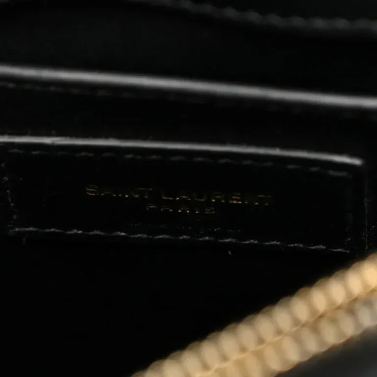 Small Loulou Quilted Chain Satchel Black Calfskin Leather Gold-Tone Hardware
