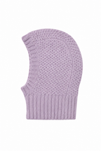 Klarza alpaca wool balaclava fitted hood in purple