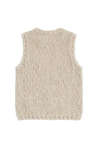 Klarza beige fluffy knit vest with daisy embroidery – additional view 5