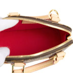Nano Alma Mini Handbag Brown Monogram Cherry Print Coated Canvas Gold-Tone Hardware