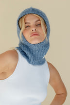 Klarza blue alpaca balaclava fitted hood – additional view 4