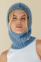 Klarza blue alpaca balaclava fitted hood – additional view 3
