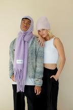 Klarza purple alpaca balaclava fitted hood – additional view 5