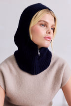 Klarza navy alpaca zip balaclava – additional view 1