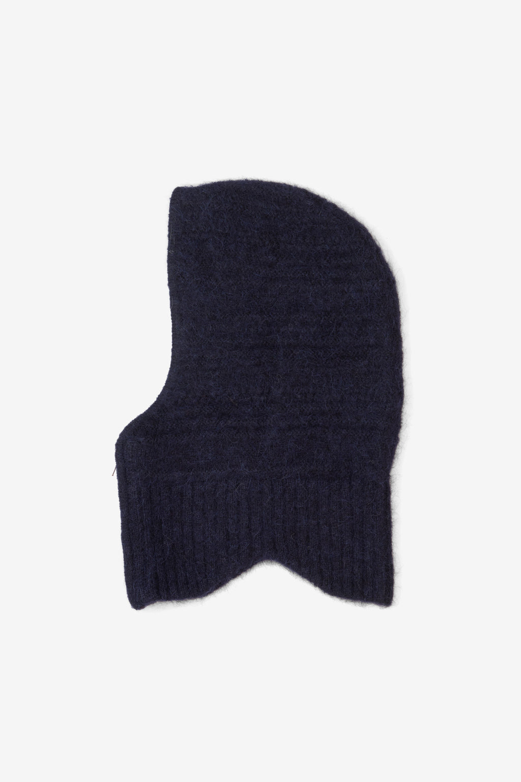 Klarza alpaca wool zip balaclava in navy