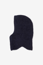 Klarza alpaca wool zip balaclava in navy
