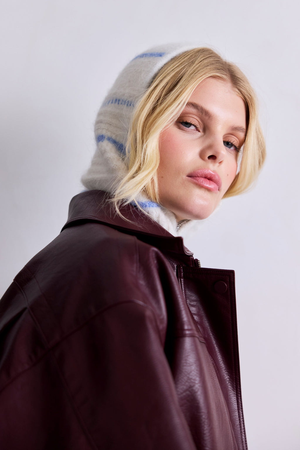 Klarza white alpaca zip balaclava – additional view 5