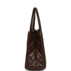 Small Kelly Shopper Dark Brown Lambskin Leather Gold-Tone Hardware