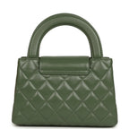 Small Kelly Shopper Khaki Shiny Aged Calfskin Leather Brushed Gold-Tone Hardware