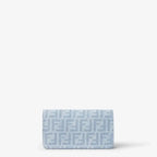 Wallet On Chain Baguette Light Blue Denim Wallet