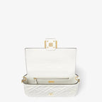 Baguette White Leather Bag