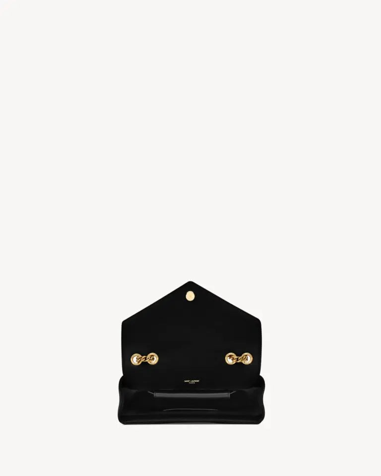 Loulou Small Quilted Shoulder Bag Black Lambskin Leather Bronze-Tone Hardware