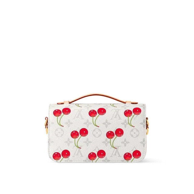 Pochette Métis East West Mini Crossbody Bag Brown Monogram Cherry Print Coated Canvas