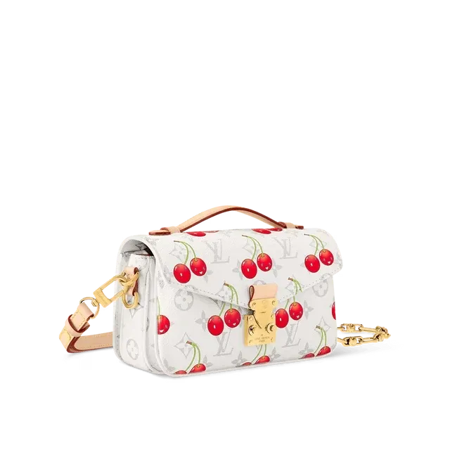 Pochette Métis East West Mini Crossbody Bag Brown Monogram Cherry Print Coated Canvas