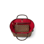 Neverfull MM Monogram Tote Bag Cherry Red Damier Coated Canvas