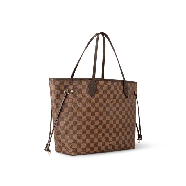 Neverfull MM Monogram Tote Bag Cherry Red Damier Coated Canvas