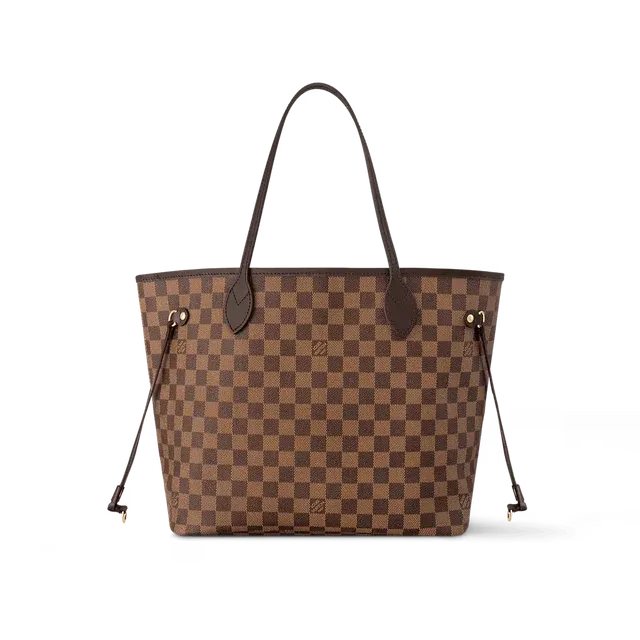 Neverfull MM Monogram Tote Bag Cherry Red Damier Coated Canvas