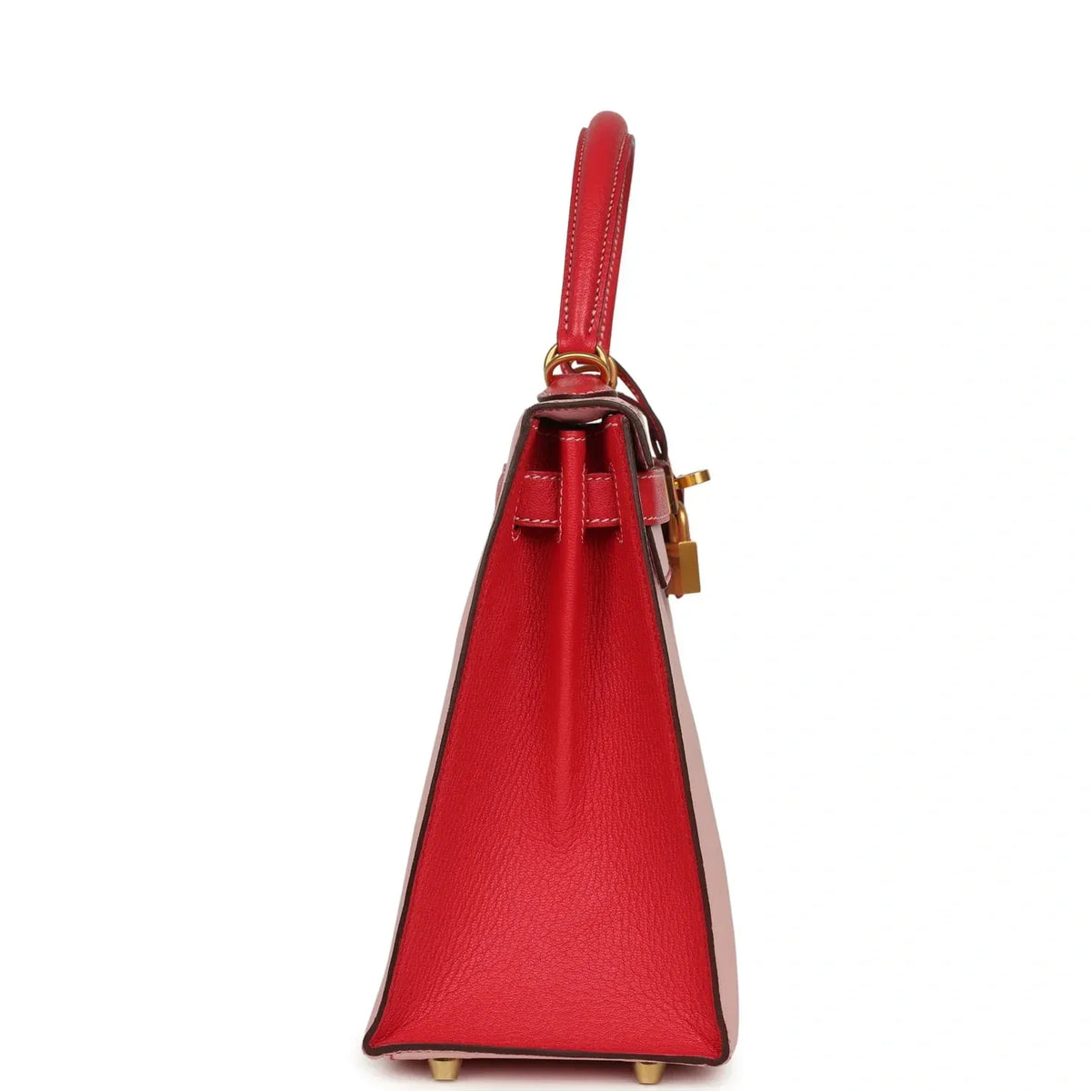 Special Order Kelly Sellier 28 Rose Sakura Rose Extreme Chevre Leather Brushed Gold Hardware